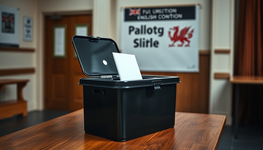 Ballot box at Trevethin By-Election polling station.