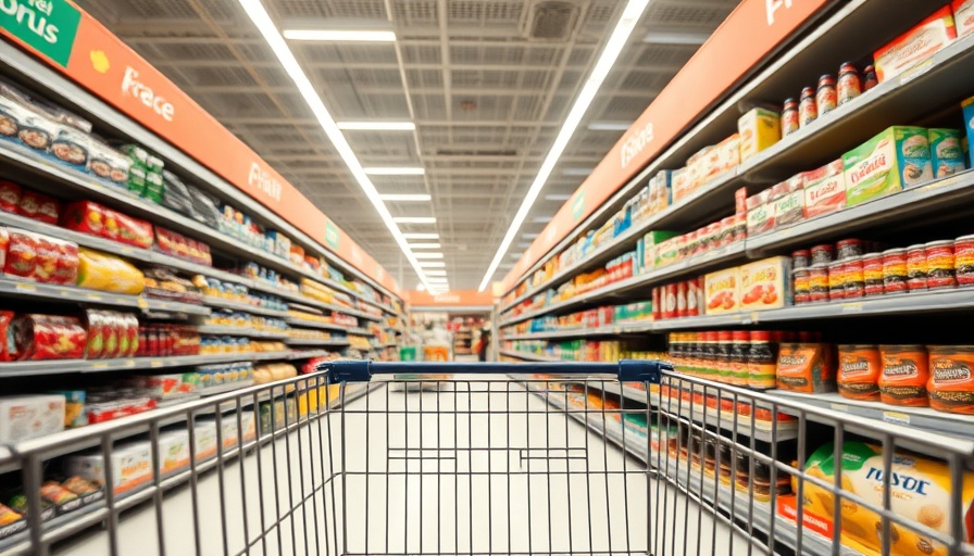 Supermarket aisle, best time to go to the supermarket UK view.
