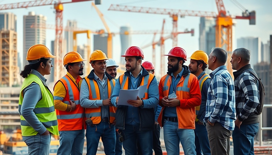 Engineers discussing A465 project completion issues at a site.
