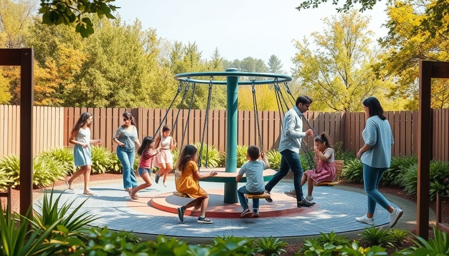 Dell play park redevelopment: Kids playing in vibrant outdoor setting.