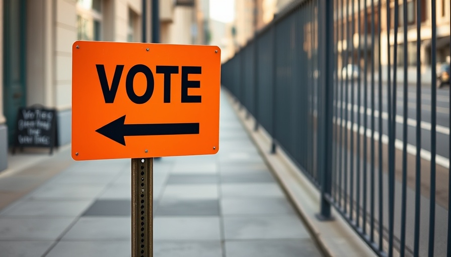 Raglan local elections voting sign on a sidewalk.