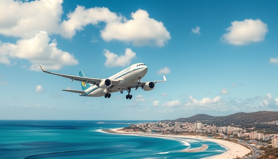 Airplane flying over coastline, holiday price hikes tips