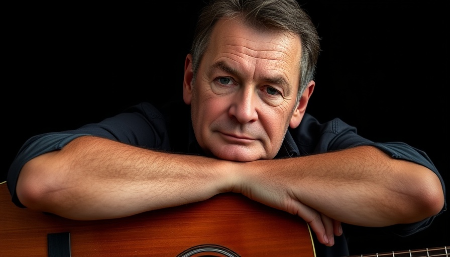 Boro Bites Concerts Abergavenny musician with guitar in black background