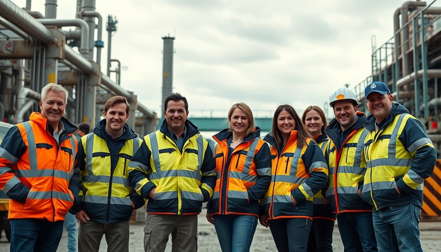 Raglan wastewater treatment upgrade team standing at the facility.