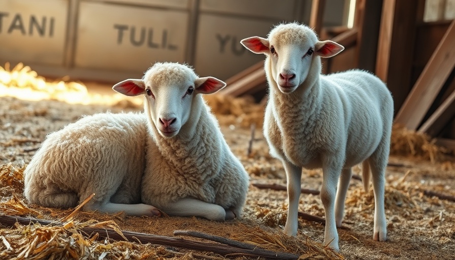 Sheep at Dean Farm Sanctuary amid hay, highlighting food shortages.