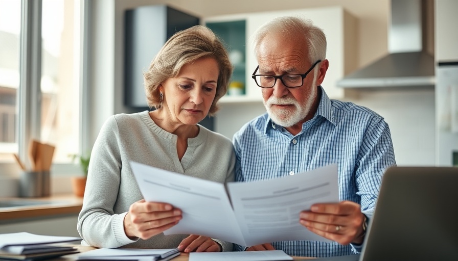 Older couple reviewing documents in bright kitchen, related to DWP State Pension age.