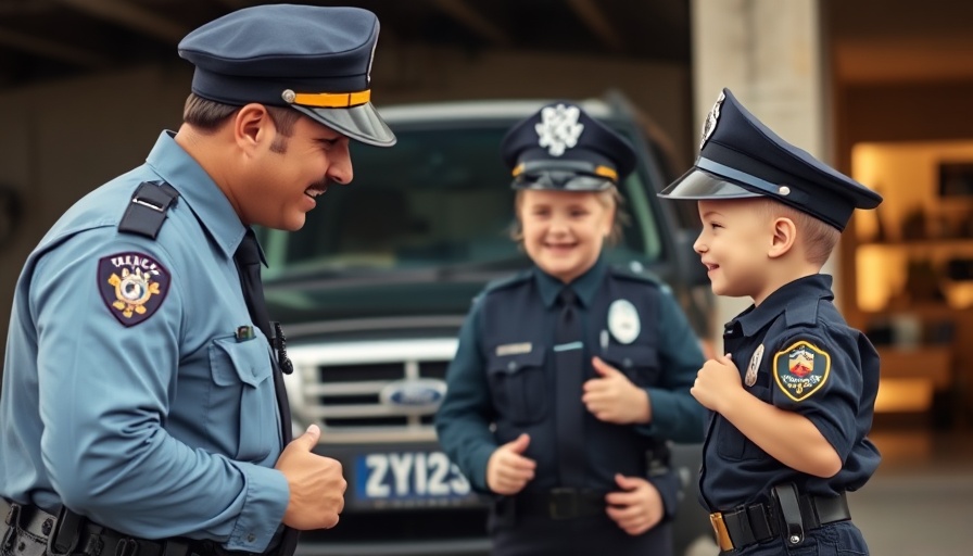 Gwent Police make toddler's day with warm interaction and police hat.