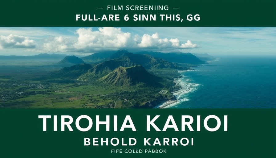 Poster for Karioi community film screening, September 2025, Stewart St Hall.