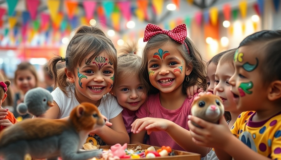 Children enjoying Gibraltar Nursing Home Summer Festival with face painting.