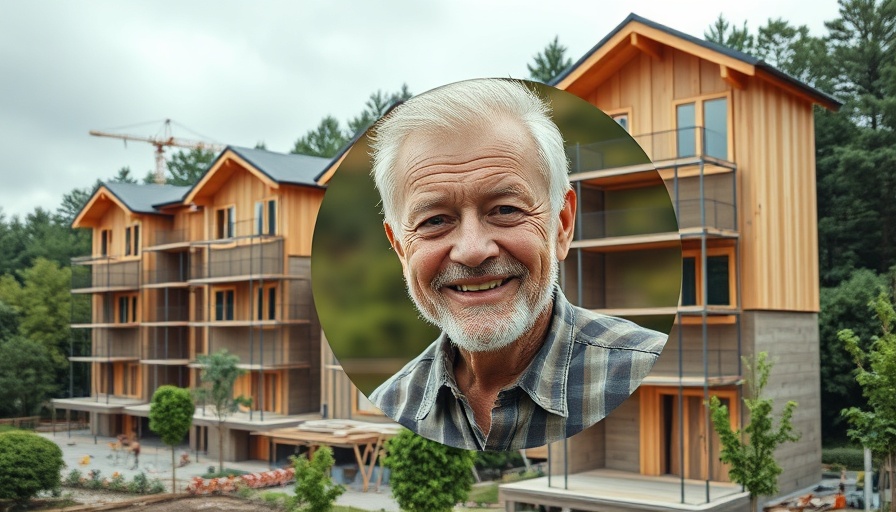 Monmouthshire housing crisis: smiling man, housing development in progress.