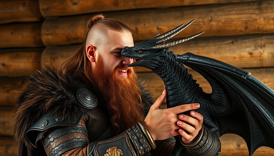 How to Train Your Dragon Isle of Berk: Viking with dragon model.