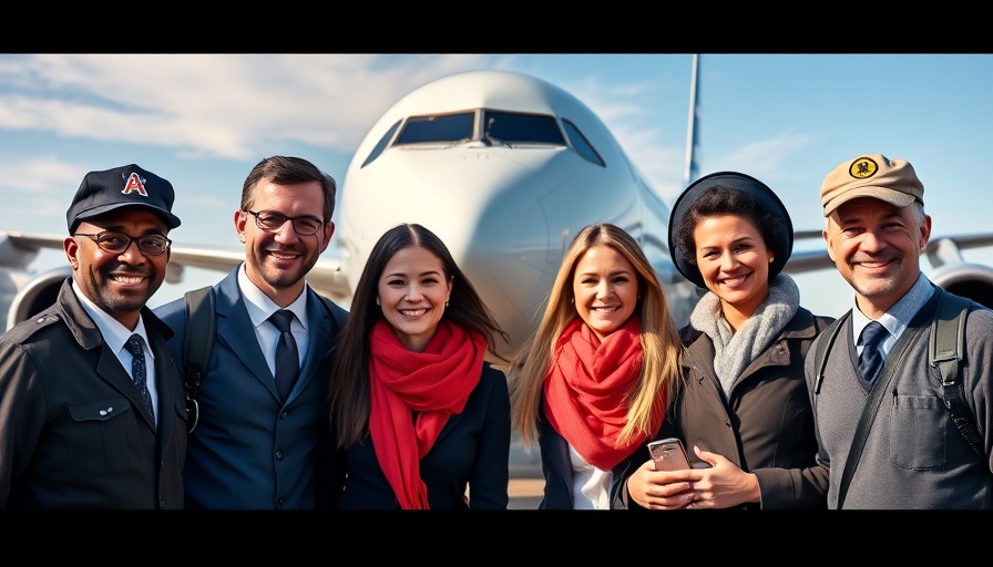 Barbadians pilot inaugural AA flight from Philadelphia, diverse crew smiling by plane.