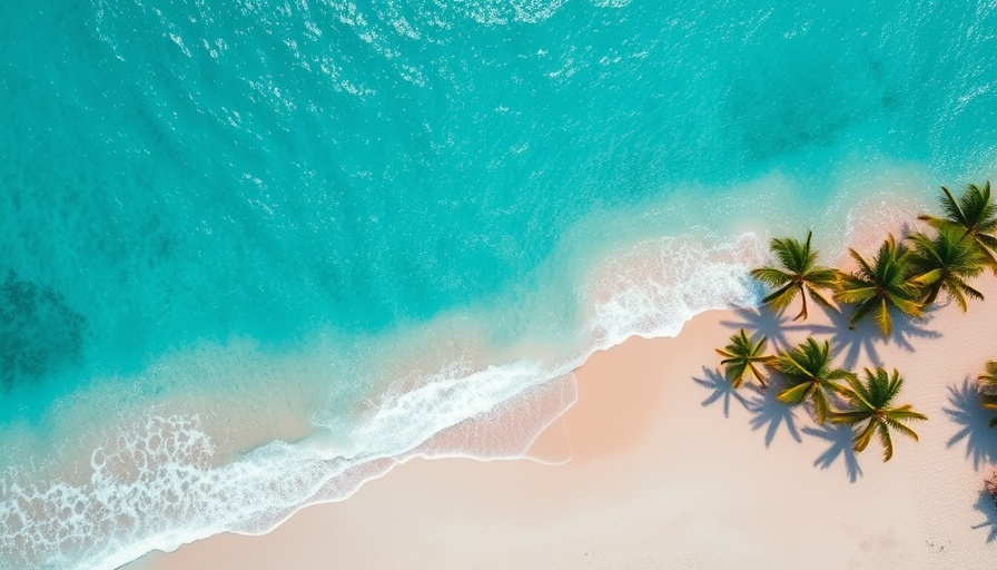 Stunning Caribbean Island Adventure 2024 aerial beach view.