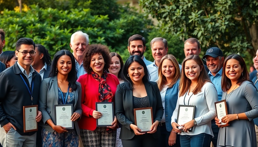 Diverse group at Caribbean literature festivals posing with awards
