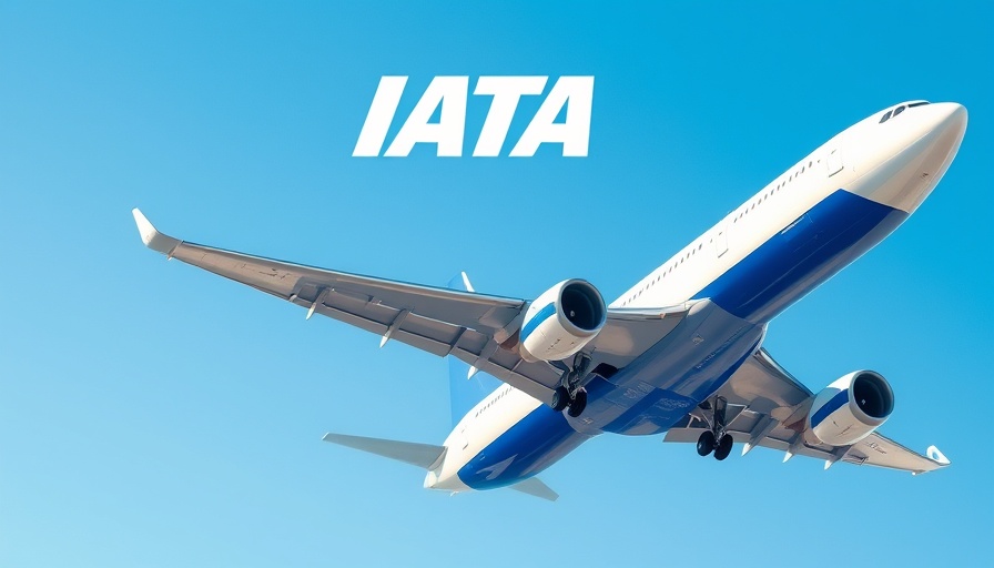 Airplane representing aviation economic growth in Egypt with IATA logo.