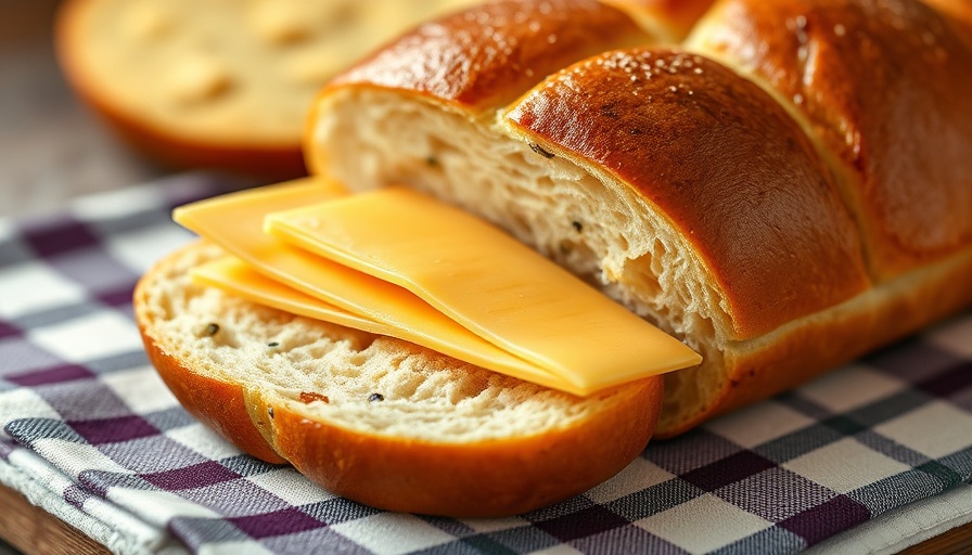 Jamaican bun and cheese sliced on a cloth with natural lighting.