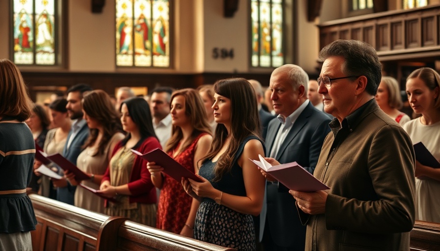 Religious gathering for Seven Last Words of Christ Celebration inside a church.