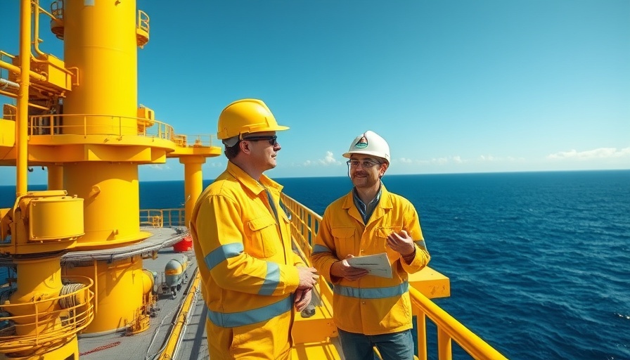 Perenco Acquires Woodside Energy Assets: Engineers on offshore platform.