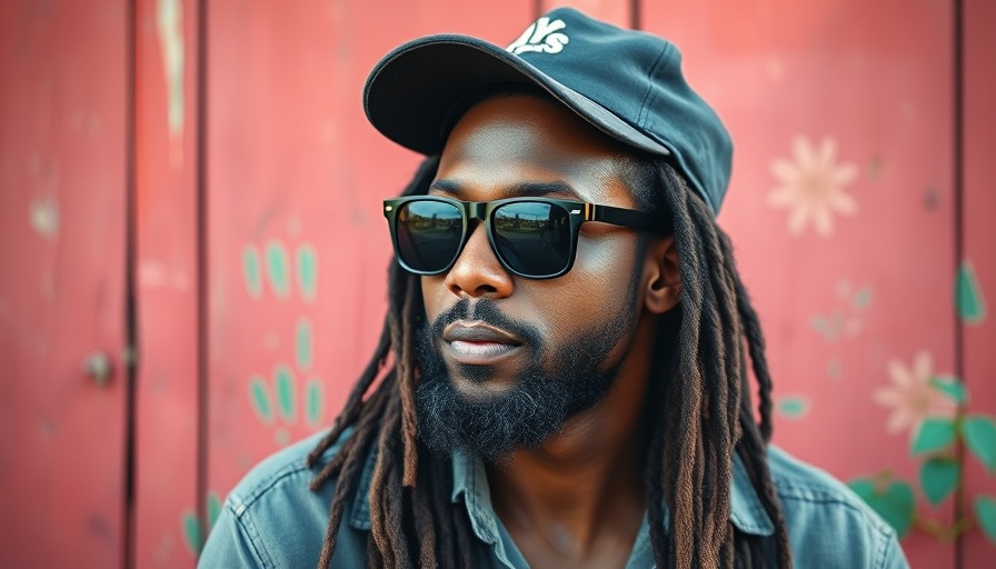 Man with dreadlocks in vibrant setting, Alborosie new single.