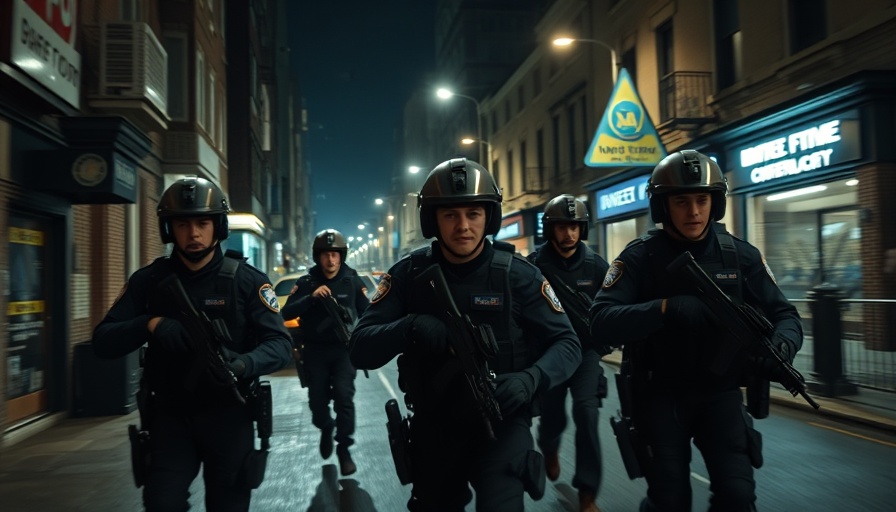 Police operation in 100 Lane community at night