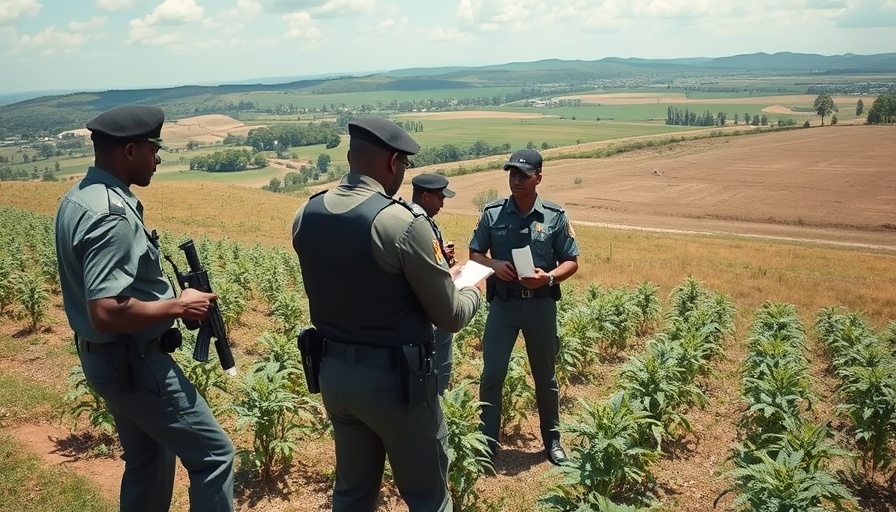 Westmoreland ganja seizure by police in a rural field.