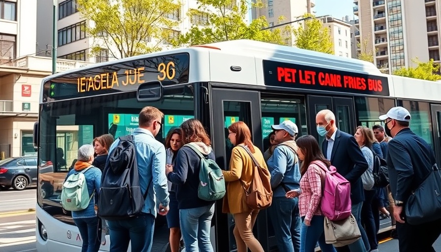E-Mobility in Latin America: Passengers boarding electric bus in Santiago.
