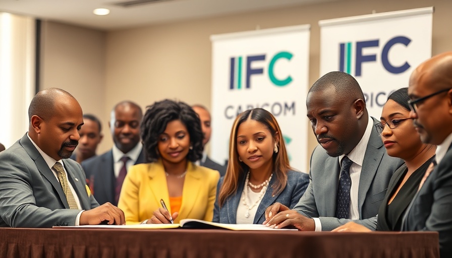 Ceremony promoting green investments in the Caribbean