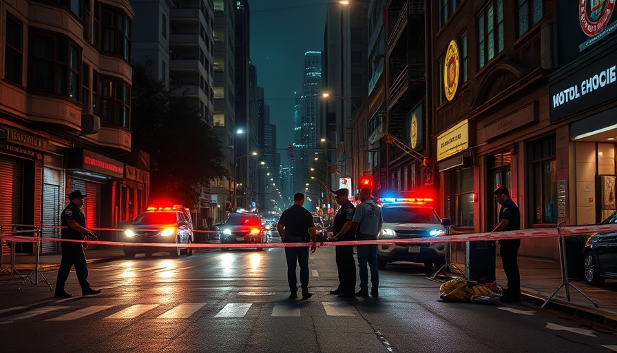 Emergency scene depicting Portmore Shooting Incidents at night.