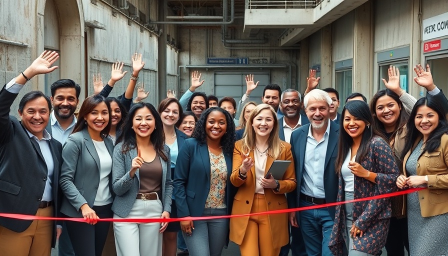 Ribbon-cutting ceremony at a new food hub in the Bronx, enhancing food access.