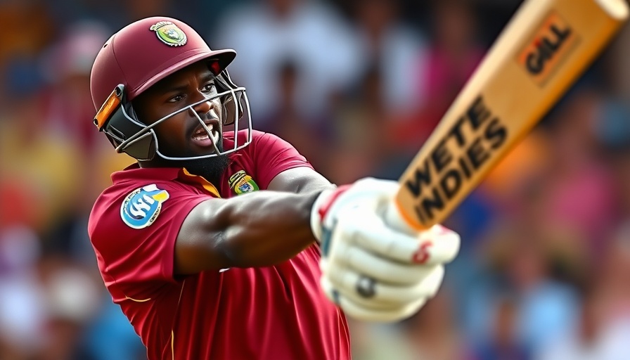 West Indies T20 Win: Cricketer batting in maroon uniform during match