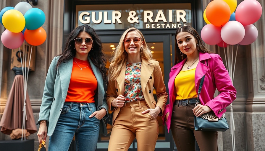 Guyanese women fashion Queens in trendy outfits outside a boutique