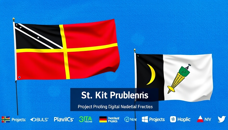 St Kitts Nevis digital ID cards project banner with icons.