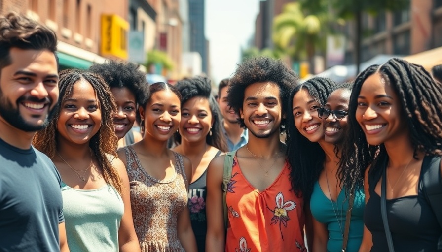 Diverse group celebrating Caribbean J’ouvert in Brooklyn.