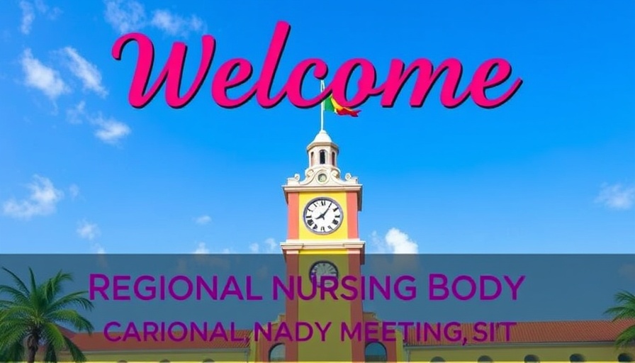 Banner highlighting Regional Nursing Body meeting amid Caribbean nursing shortage.