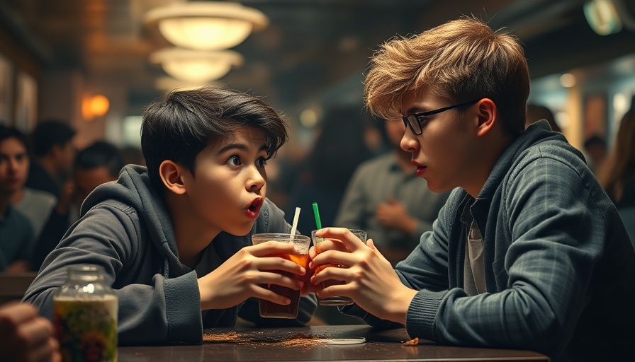Teen confrontation over spilled drink in café, highlighting teen violence.