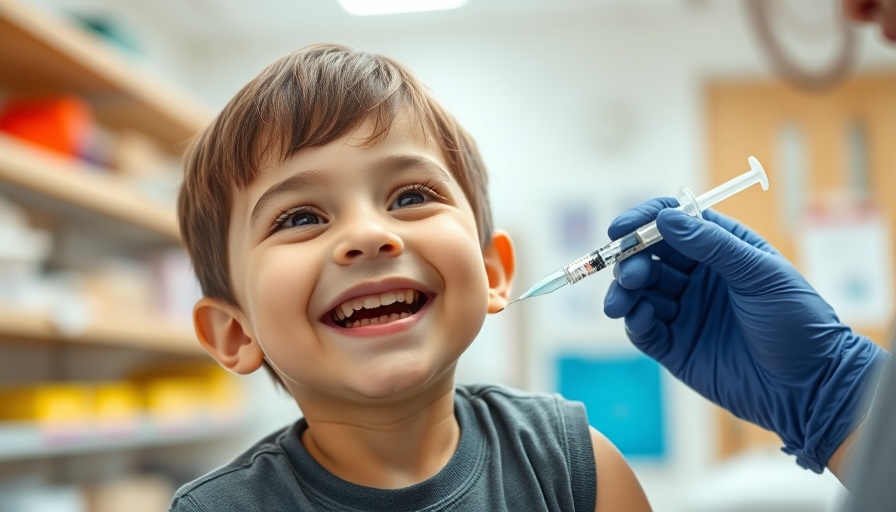Child receiving vaccine in Florida healthcare setting.