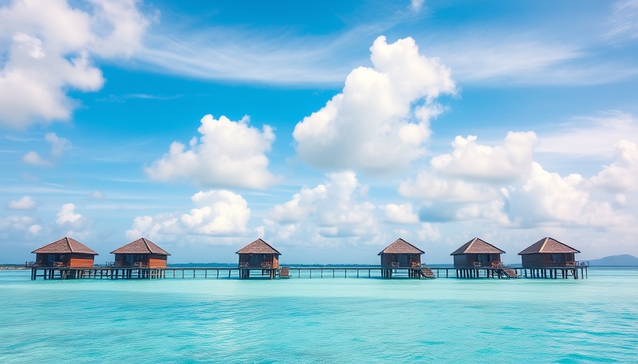 Sandals Royal Caribbean overwater bungalows, turquoise sea.