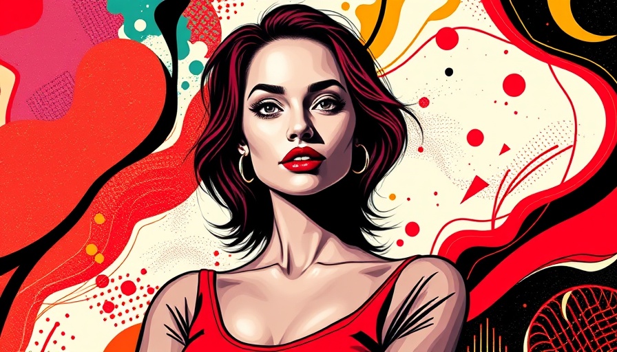 Pop-art style image of a woman for Rare Beauty Substack newsletter.
