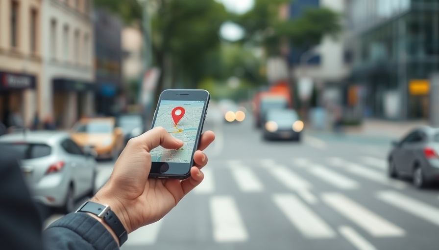 Person using smartphone navigation for Local SEO vs Traditional SEO concept.