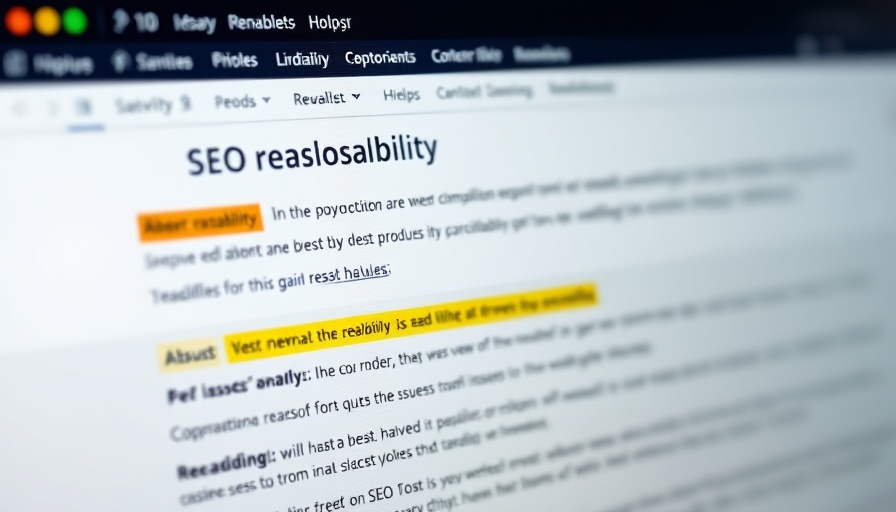 Quick SEO tips displayed on a readability analysis tool.