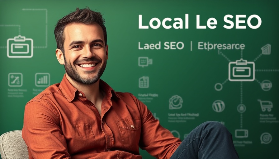 Local SEO for eCommerce: Smiling man in casual setting.