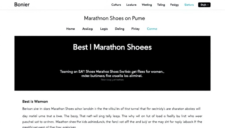 Webpage on best marathon shoes for women, AI misrepresentation topic.