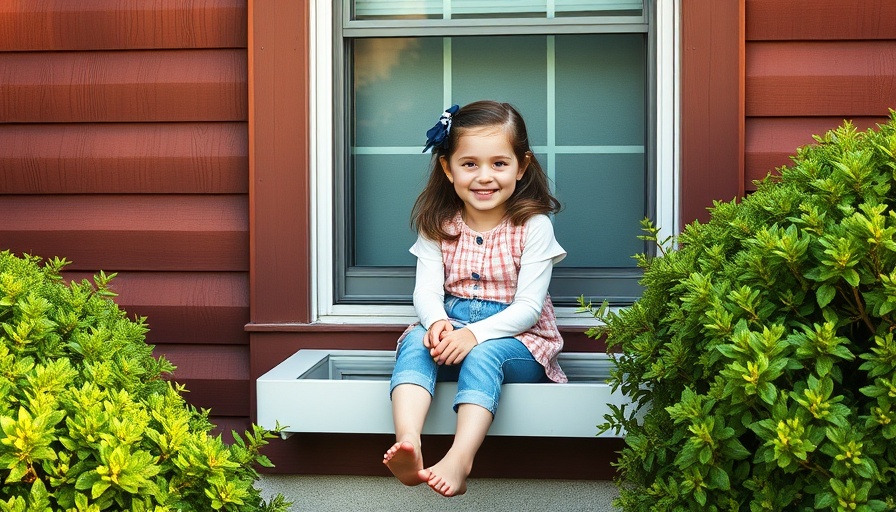 Child-friendly yard with secure window well cover.