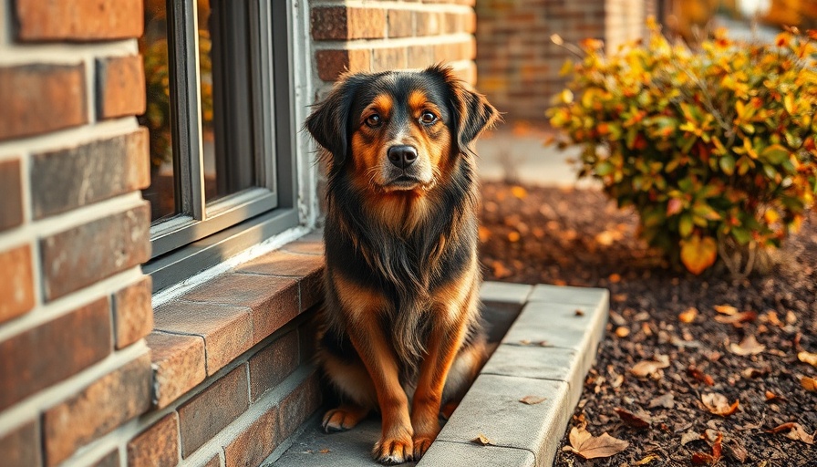 Cute dog in window well by brick wall, types of window wells.
