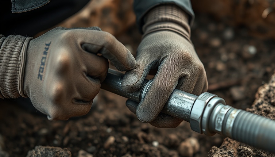 Plumber repairing metal pipe in outdoor excavation, Emergency Plumbing Guide.