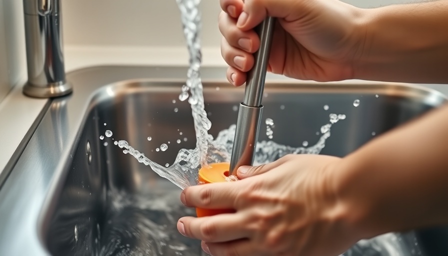 Drain cleaning emergency with focused plunger use in sink.