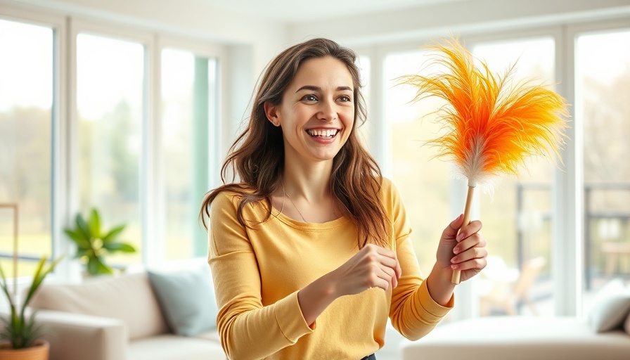 Young woman spring cleaning in bright living room, spring cleaning tips.