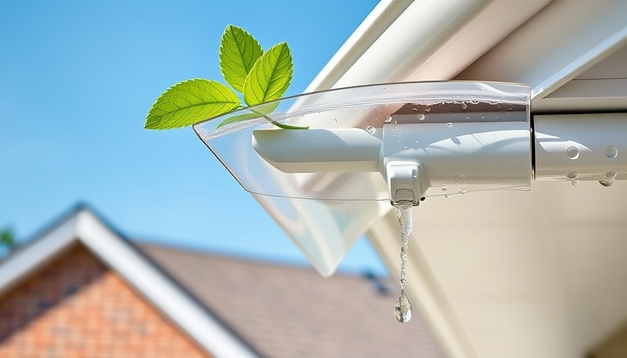 Modern gutter system with protective guard showing efficient water flow.