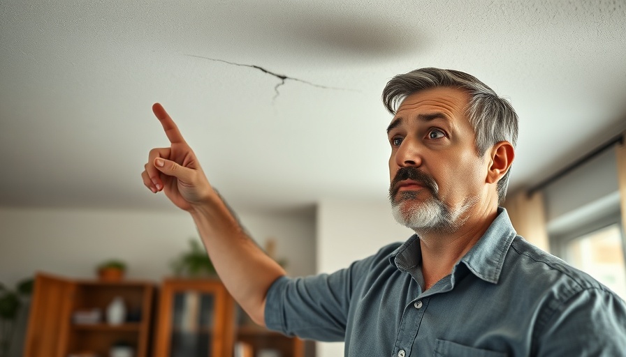 Man demonstrating how to fix recurring cracks in walls or ceilings.