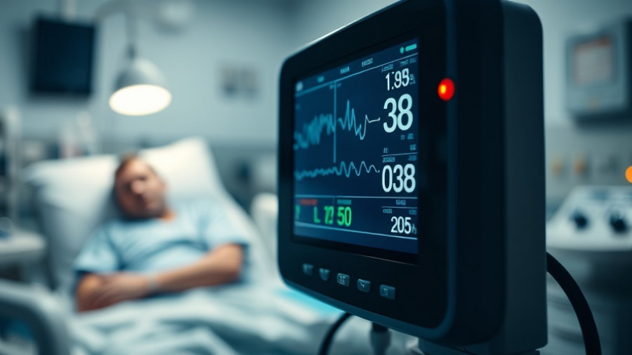 Vital signs monitor in a hospital room related to CKM Syndrome.